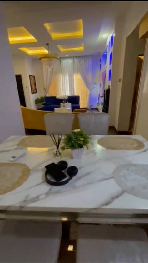 Dining space showcasing luxury finishes and open layout